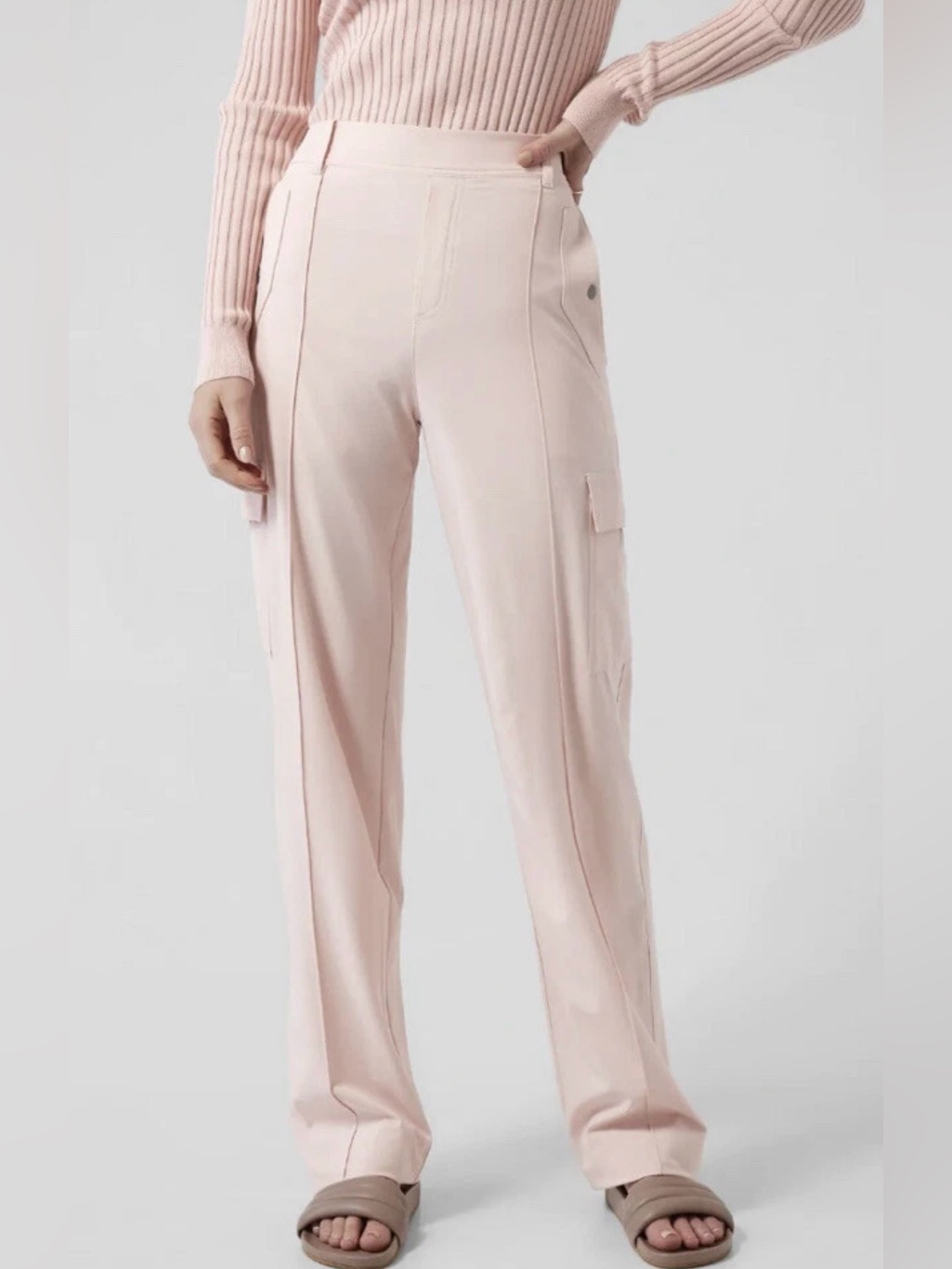 Athleta Vienna High-Waist Cargo Pants Orchid Pink Size 12t Tall